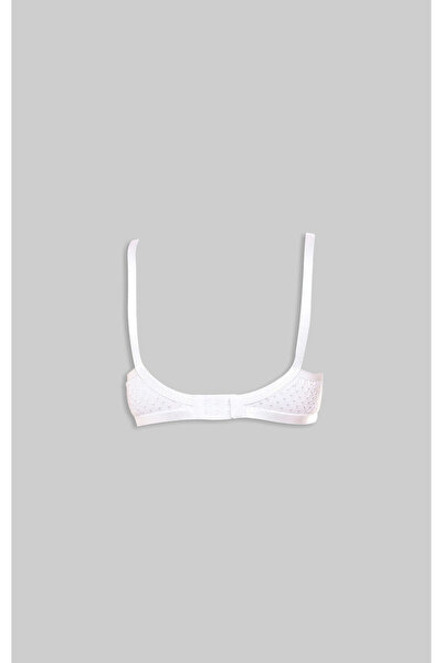 Bodycare Regular Shiny Textured Dobby Bra for Women White