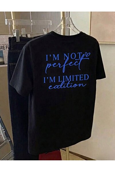 LELVANİ NU SUNT PERFECT, SUNT EDIȚIE LIMITATĂ TRICOU CU TEXT IMPRIMAT NEGRU