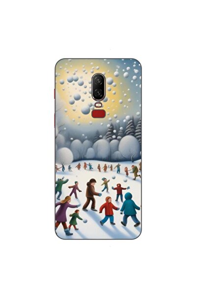 OEM Husa compatibila cu OnePlus 6 Silicon Gel Tpu Model Copii la Joaca Iarna