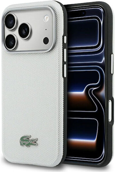 Lacoste Πίσω Θήκη Petit Pique Μεταλλικό Γκρι για iPhone 17 Pro Max Κωδικός: L...
