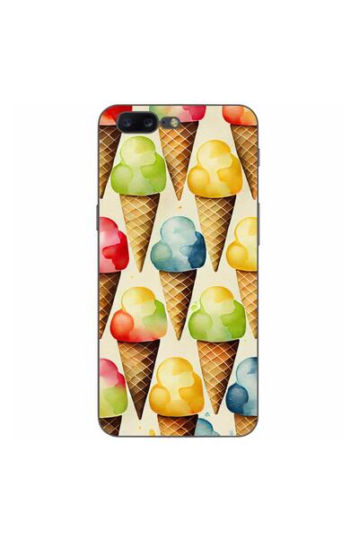 OEM Калъф, съвместим с OnePlus 5, силиконов гел TPU, с десен на сладолед