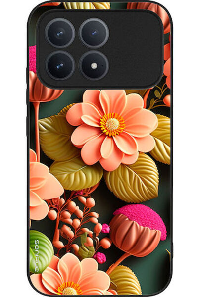 Other Θήκη Sonique Σειρά 3D Λουλούδια Xiaomi Poco F8 Pro 5G Σολομί