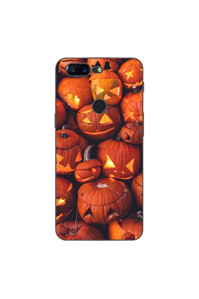 OEM Husa compatibila cu OnePlus 5T Silicon Gel Tpu Model Halloween Dovleci Lu...