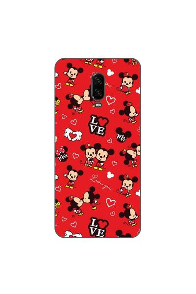 OEM Husa compatibila cu OnePlus 6T Silicon Gel Tpu Model Mickey Love Pattern ...