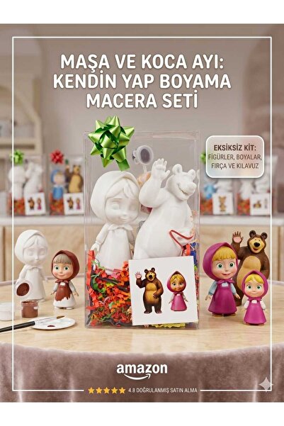 Zumi Kids Masa ile koca Ayı Karakter boyama 3D , Harika Hediye
