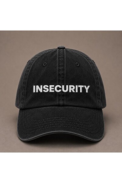 WeavedCo قبعة بيسبول كلاسيكية مطرزة بعبارة "INSECURITY" قابلة للغسل