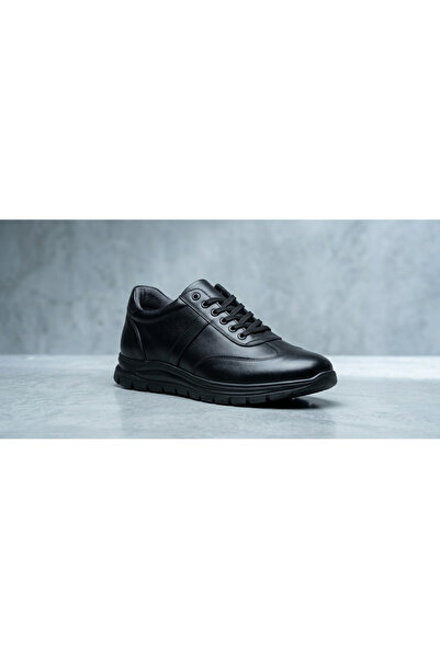 Growish Gma0001 Genuine Leather Economical Non-Slip Sole Casual Black Shoes