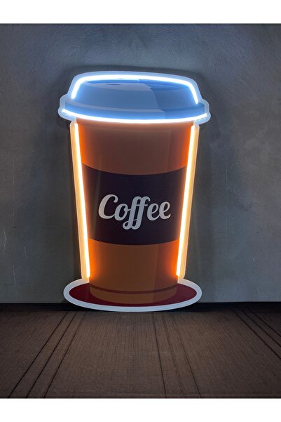 Neonite 'COFFEE BARDAĞI' Işıklı ve Uv Baskılı Neon Led Dekoratif Duvar Tabela...