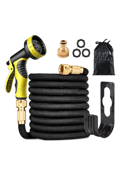 wayawaa 50ft Expandable Garden Hose 10-Pattern Spray Nozzle – Magic Latex Hos...