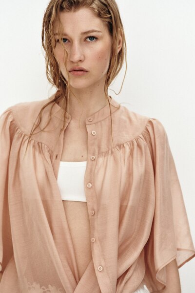 H&M Kelebek Kollu Bluz