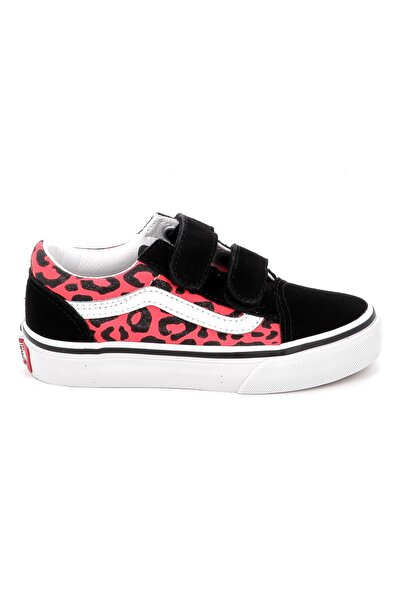 Vans Παιδικό Χαμηλό Casual για Κορίτσι Old Skool V Χρώματος Μαύρο Λεοπαρ VN00...