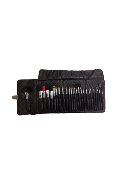 Megaga Makeup brush Top Bottom Set with black case, 26 pcs