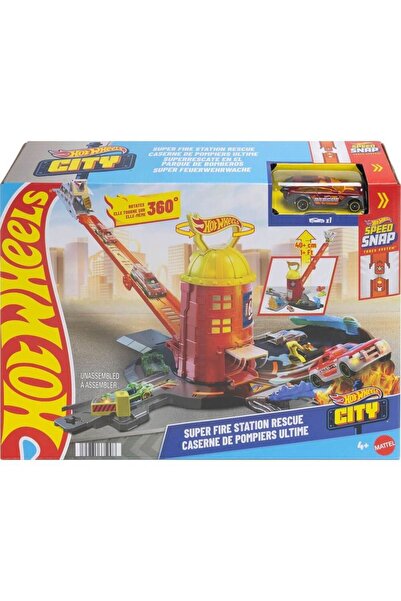 mattel Hot Wheels HW City- σουπερ πυροσβεστικος σταθμος JHL95
