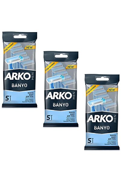 ARKO Men Banyo Tıraş Bıçağı 5'li 3 Adet