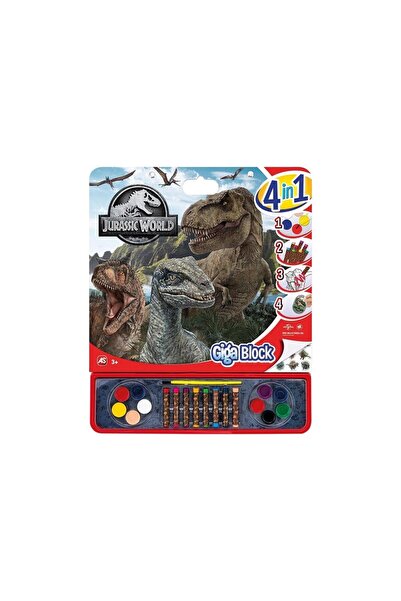 AS COMPANY Giga Block Σετ Ζωγραφικής Jurassic World 4 Σε 1 Για 3+ Χρονών 1023...