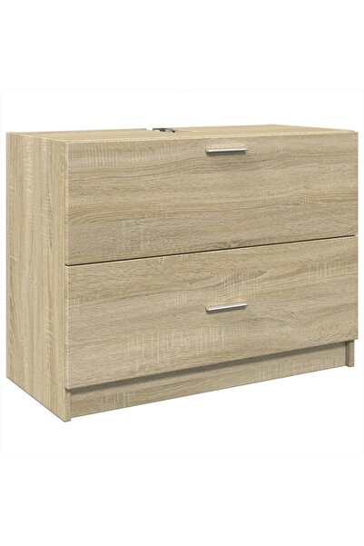 vidaxl Sink cabinet, sonoma oak, 78x37x59 cm, engineered wood