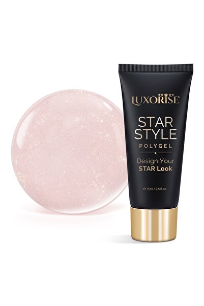 LUXORISE Полигел STAR STYLE - Колекция STAR NUDE, Прасковена аура, 15мл