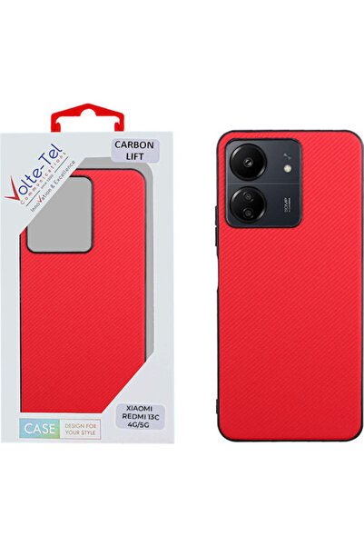 Other Volte-Tel Carbon Lift Back Cover Σιλικόνης Κόκκινο (Xiaomi Redmi 13C) Κ...
