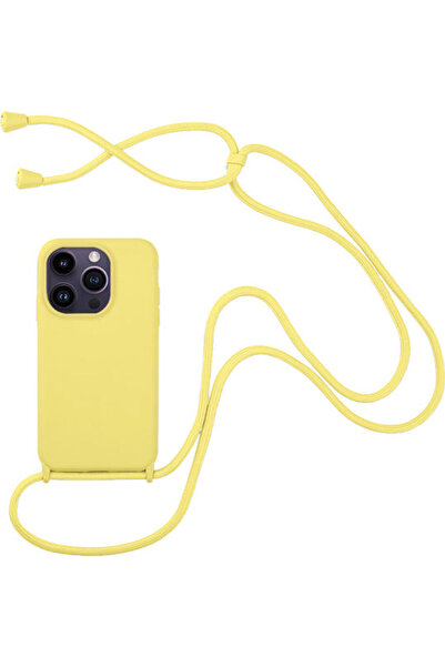 Other Sonique Carryhang Πίσω Θήκη Σιλικόνης 0.5mm με Λουράκι Κίτρινο (iPhone ...