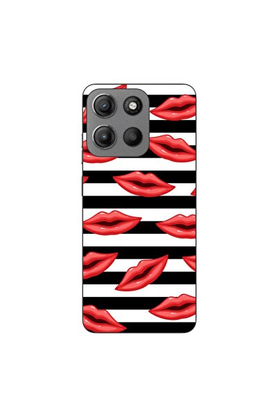 OEM Husa compatibila cu Motorola Moto G15 Silicon Gel Tpu Model Striped Kisses