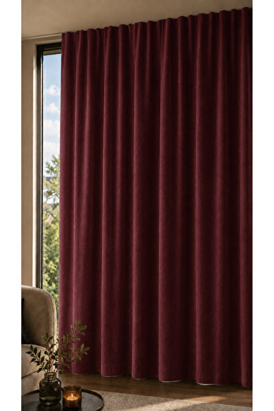 SHY TEKSTİL Cortina de fundal premium Bordo Blackout, izolată termic și fonic...