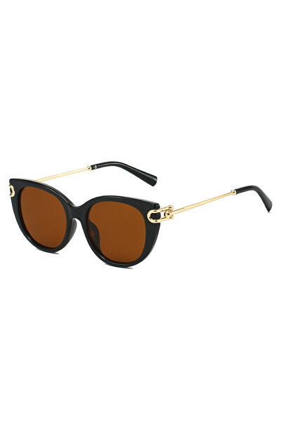 Tessero Women's Cat-Eye Sunglasses, Elegant Retro Luxury Model, Black Frame w...
