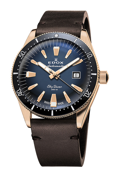 Edox Ceas bărbătesc 80126-BRN-BUIDR, Automatic, 42mm, 30ATM