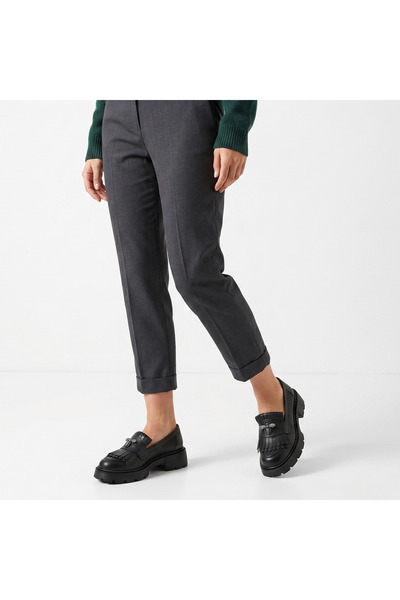 Demalis Mocasini damă CULOARE NEGRU PERFORAT din piele naturală COD 131
