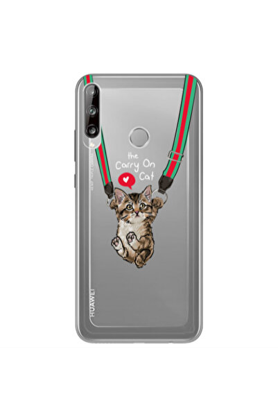 Other Huawei P40 Lite E Swinging cat Transparent Silicone TPU Θήκη