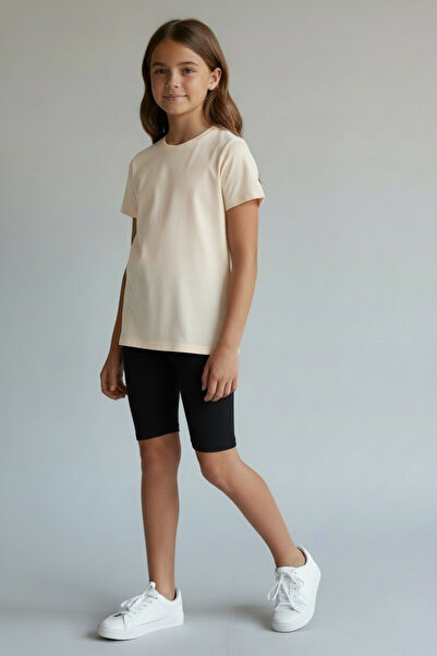 atölye kids Girls' Shorts Leggings 4-12 Years Old Daily and Sports Use