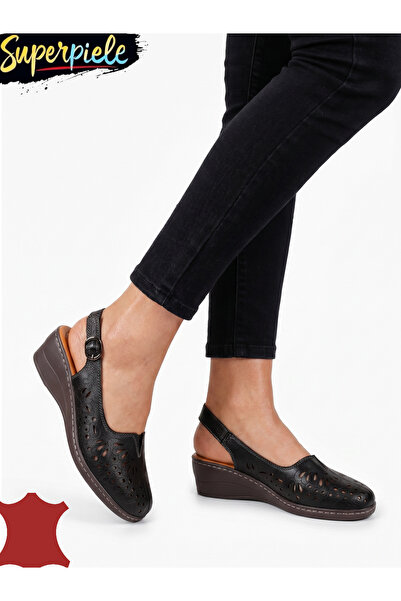 ANGEL BLUE Genuine Leather sandals with comfortable 4 cm sole