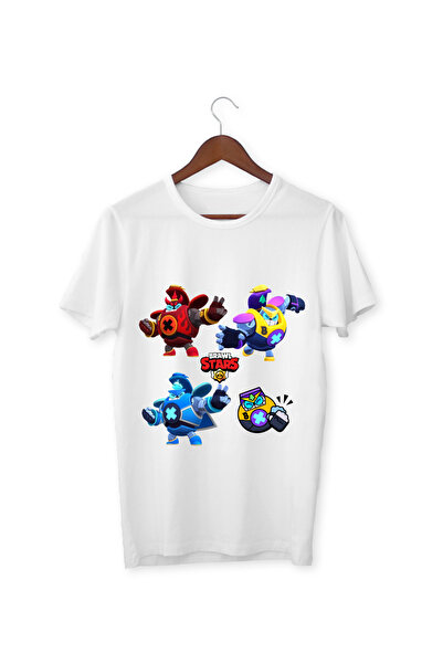 ALPŞAN TİCARET Brawl Stars Bolt T-Shirt Kids Adult White T-Shirt Unisex Bolt ...
