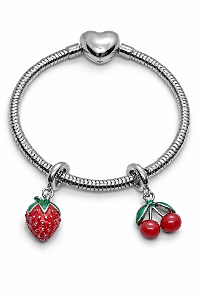 MakeWell Stainless Steel Charm Bracelet, Tarnish Resistant Steel Bracelet, El...