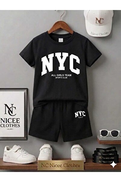 NC Nicee Clothes LETNJA DEČJA MAJICA I KRATKE HLAČE UNISEKS (BELI VELIKI NYC ...