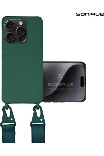 Other Silicone Case Strap Carryhang Sonique Apple iPhone 16 Pro Dark Green