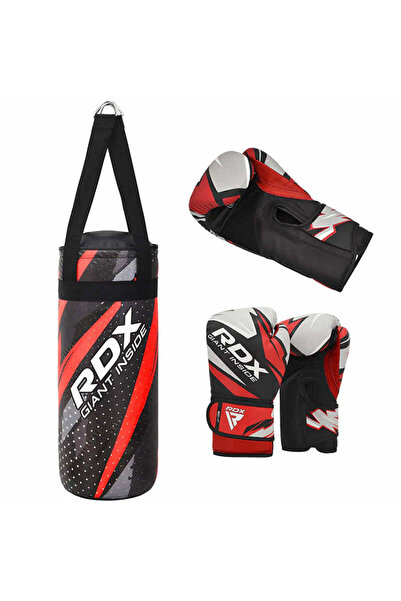 RDX Sac de box pentru copii Maya Hide 2ft/60cm cu mănuși roșii
