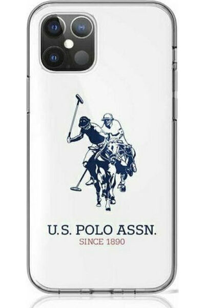 U.S. Polo Assn. Μεγάλο Άλογο Πλαστική Λευκή Θήκη Πλάτης (iPhone 12 / 12 Pro) ...