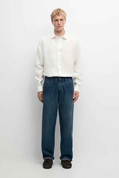 Massimo Dutti Regular fit %100 keten gömlek