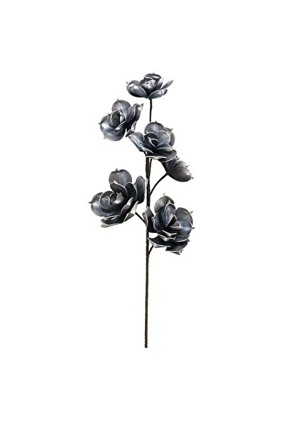 MARHOME Foam Τριανταφυλλο Γκρι/Λευκο μεταλλικο Υ92cm. 6/60 Κιβ 00-6070-1