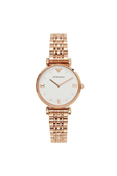 Emporio Armani Ρολόι με Ροζ Χρυσό Μεταλλικό Μπρασελέ - AR11267