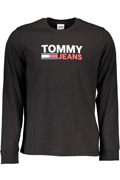 Tommy Hilfiger Ανδρική Μπλούζα Μακρυμάνικη DM0DM09487-BDS Μαύρη - XL