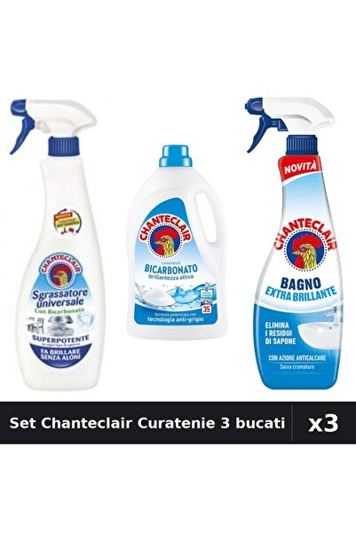 Chanteclair Set 3 Degresant și Detergent 1575ml - Bicarbonat, Extra Stralucire