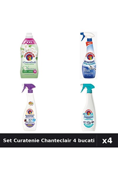 Chanteclair Set 4 Curatenie - Balsam 1800ml, Detartrant, 2x Degresant 600ml -...
