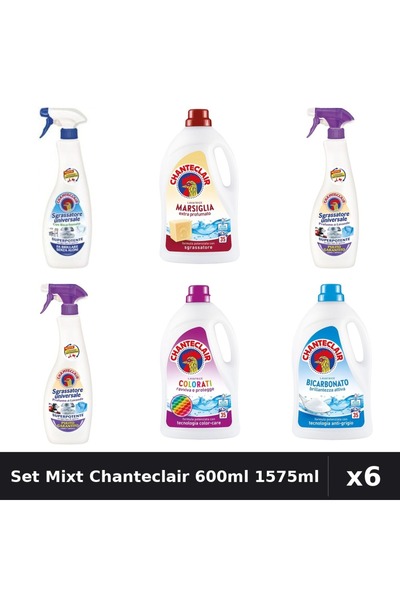 Chanteclair Set 6 Degresant și Detergent 600ml 1575ml - Bicarbonat, Lavanda, ...