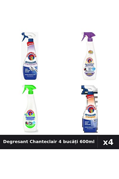 Chanteclair Pachet 4 Degresant Universal 600-625ml - Lavanda, Lămâie, Extra P...