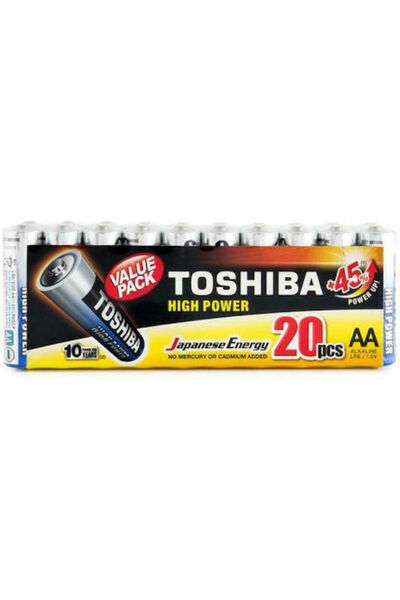 Toshiba Υψηλής Ισχύος Αλκαλικές Μπαταρίες AA 1.5V 20 τεμάχια