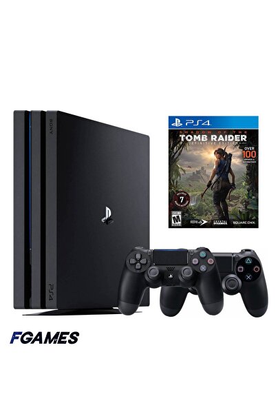Sony Consola Playstation 4 Pro Ps4 1TB + Două controlere + Shadow Of The Tomb...