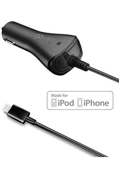 Celly Φορτιστής Αυτοκινήτου Lightning 1A 5W με Καλώδιο Lightning, Μαύρο, Κωδι...