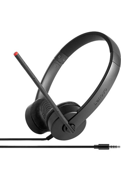 LENOVO Απαραίτητα Στερεοφωνικά Αναλογικά Ακουστικά Πολυμέσων On-Ear με Μικρόφ...