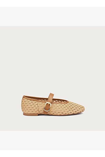 Frau Kadın Babet 69V3 ORZO RAFFIA BALLET FLATS